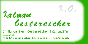 kalman oestereicher business card